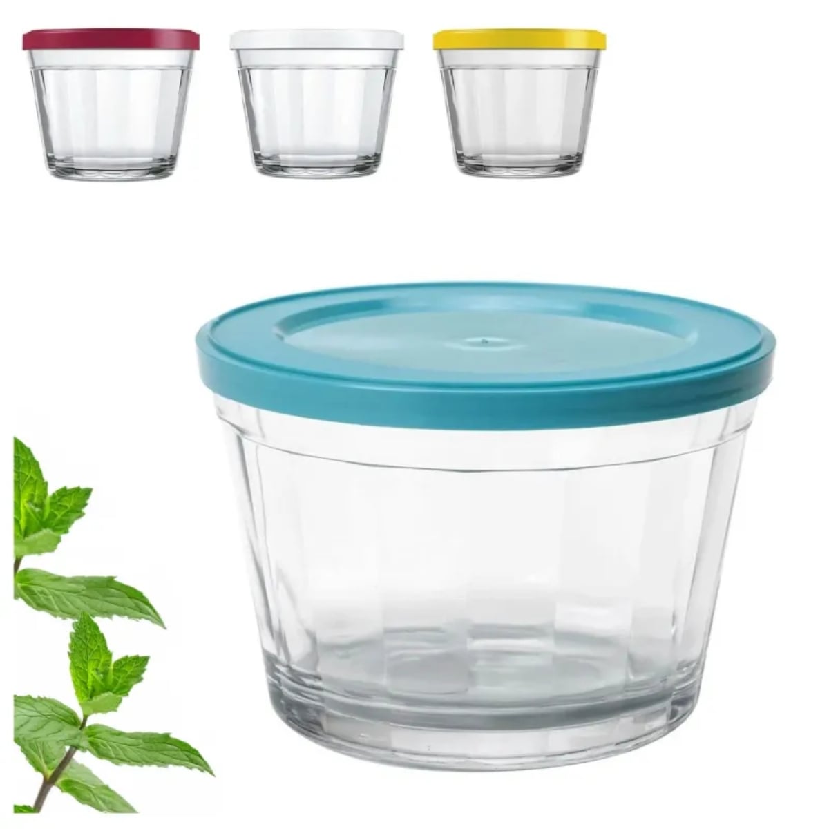 Miska szklana 350 ml salaterka 10 cm naczynie z pokrywką Americano Tragar