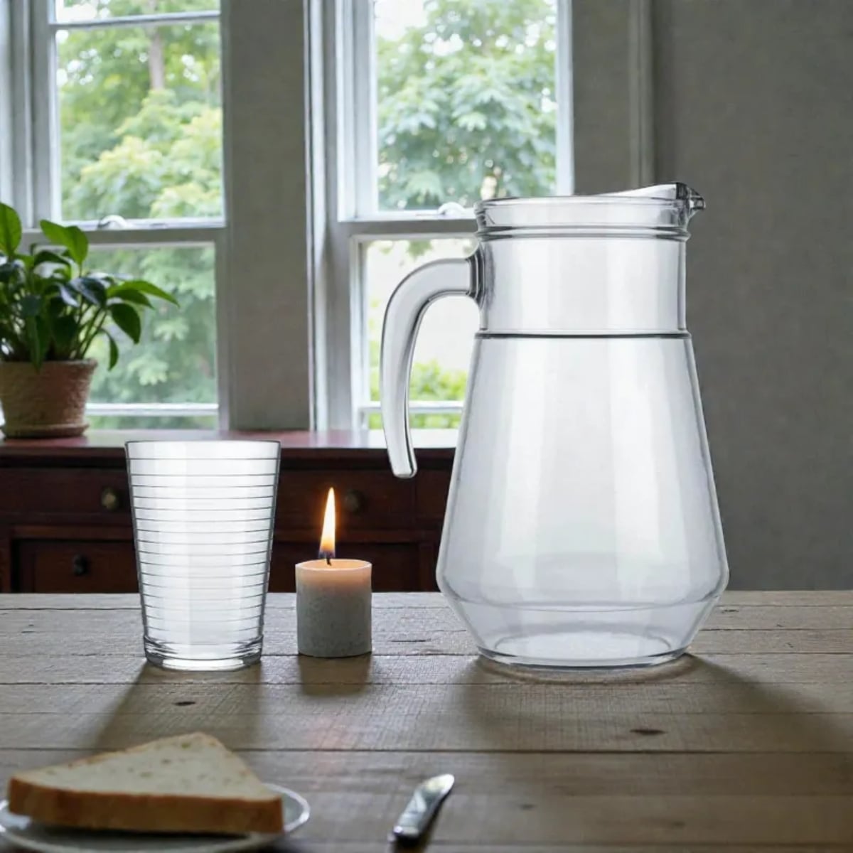 Zestaw na napoje dzbanek 1,5L + 4 szklanki 265ml na piknik komplet Tragar