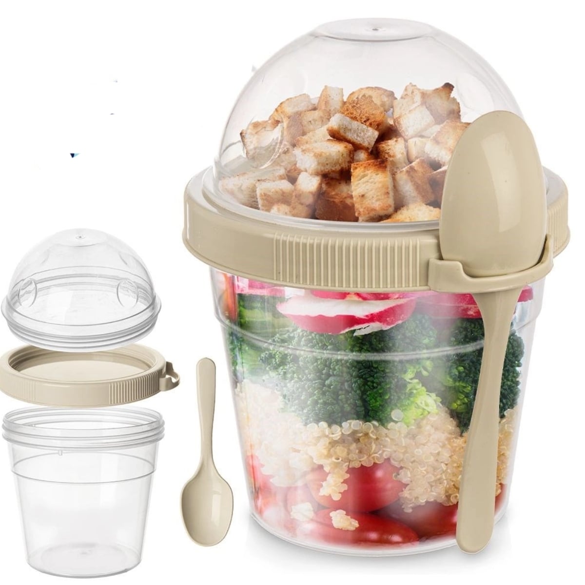 Pojemnik na jogurt kubek z łyżeczką i miską na musli lunchbox 400 ml Vilde