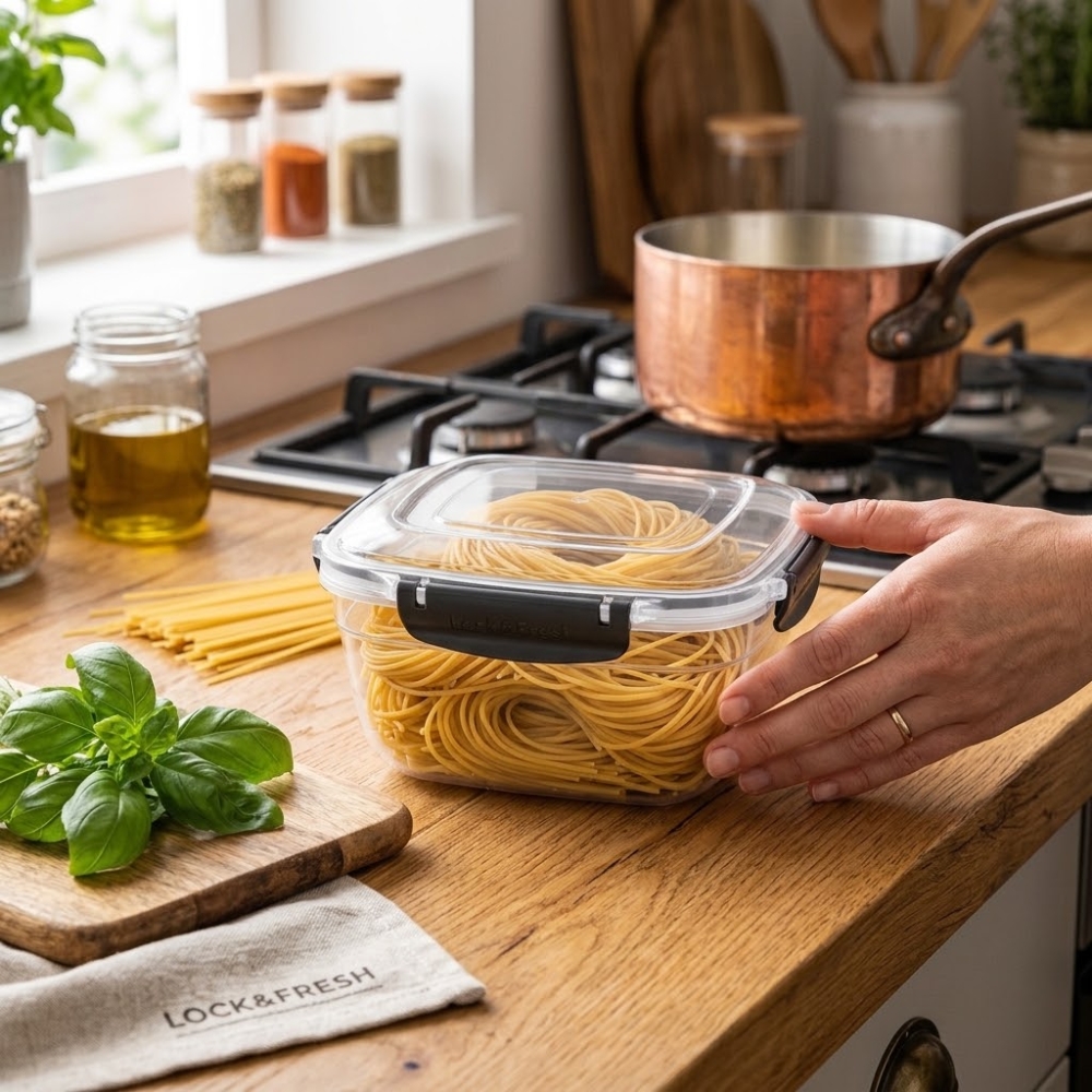 Pojemnik 2400ml na żywność jedzenie pudełko z pokrywką lunchbox kwadratowy hermetyczny Tragar