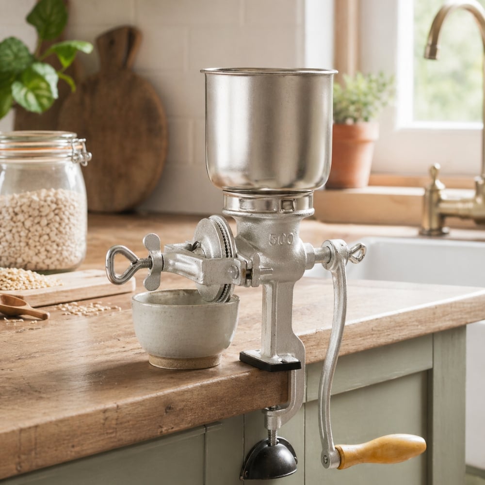 Młynek ręczny żeliwny do mielenia kawy zboża ziarna śrutownik Kinghoff