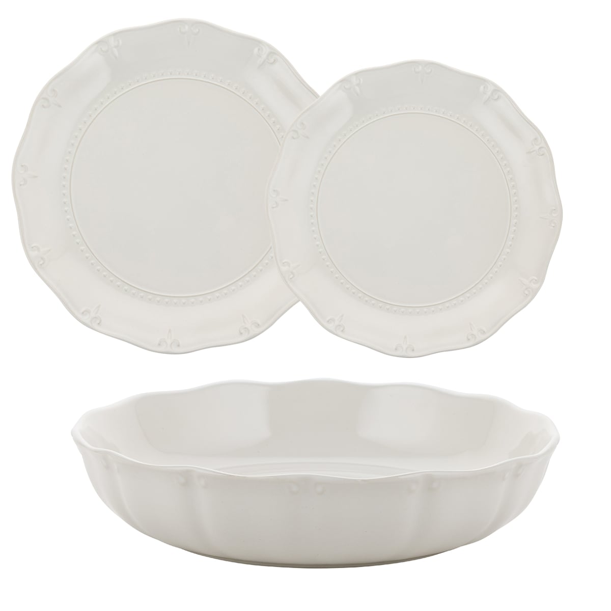 Serwis obiadowy 18 elementów ETERA zestaw talerzy dla 6 osób Florina