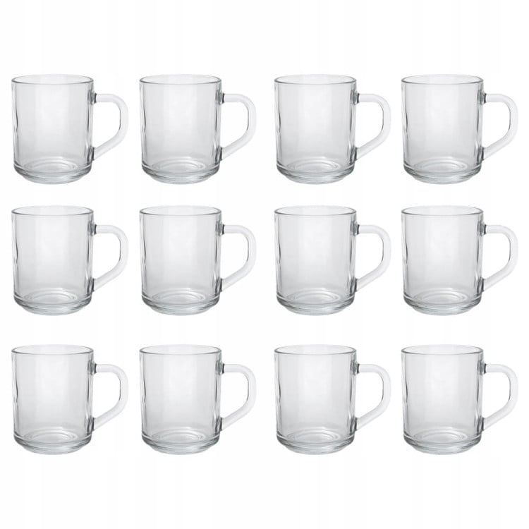 Kubek przezroczysty szklanka Florina 250 ml zestaw 12 szklanek