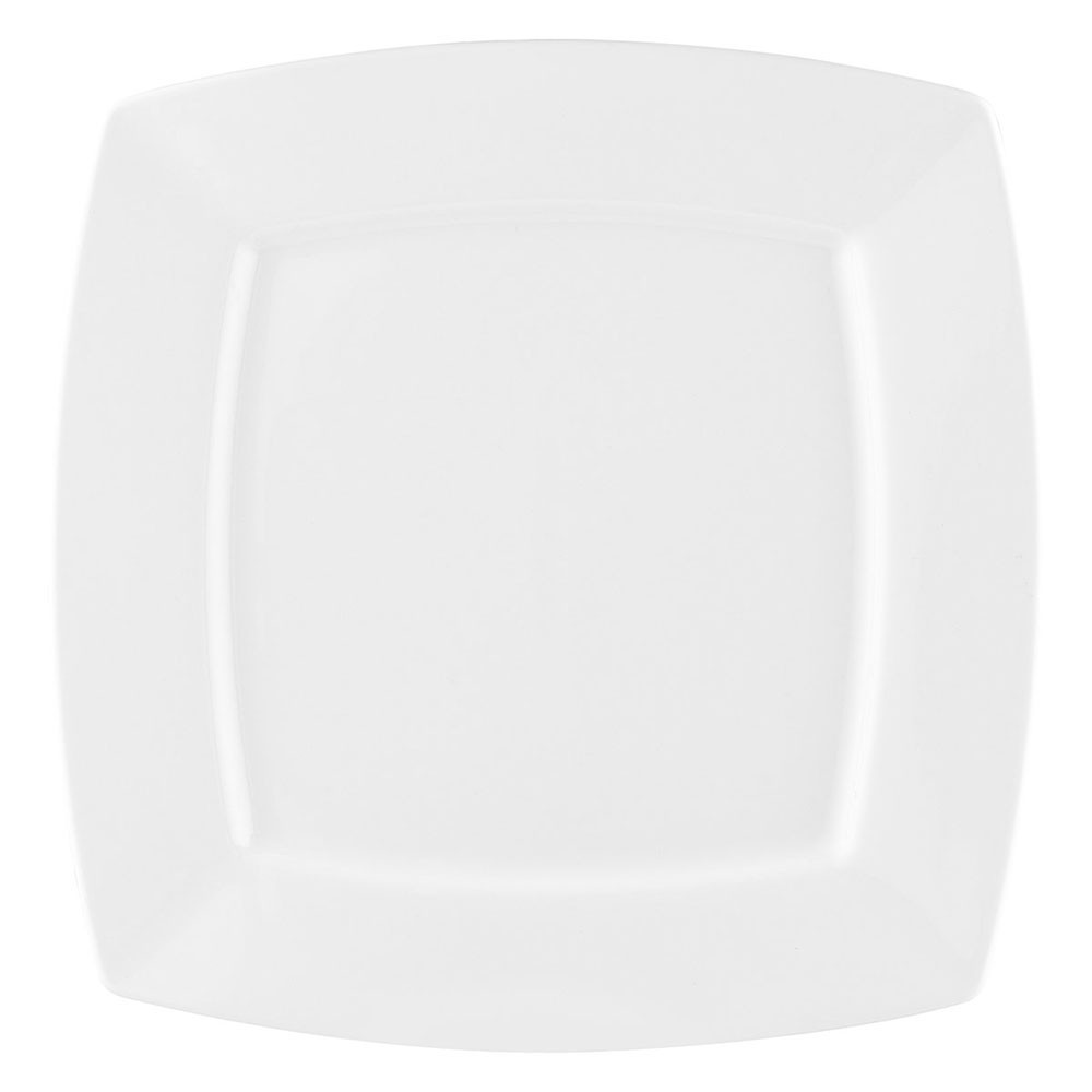 Komplet porcelanowych talerzy obiadowych dla 6 osób Florina Arcadia biały