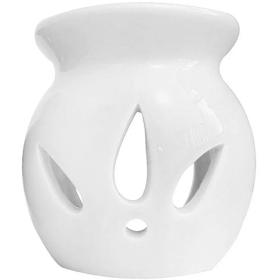 Kominek ceramiczny biały