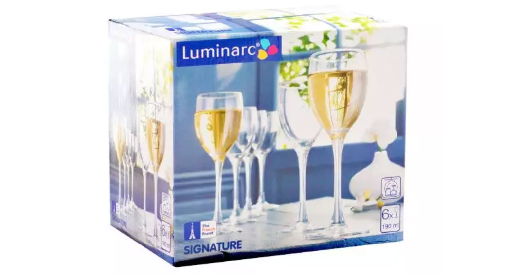 Kieliszki do wina Luminarc Signature 190 ml pakowane w pudełko