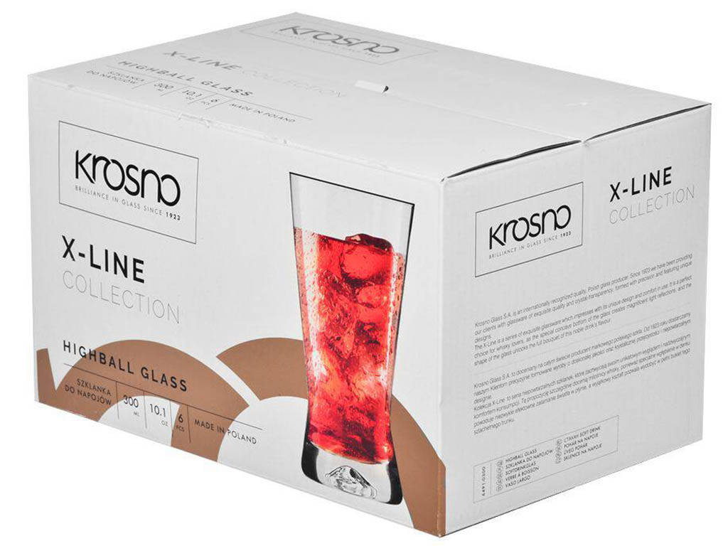 Szklanki Krosno x-line 300 ml