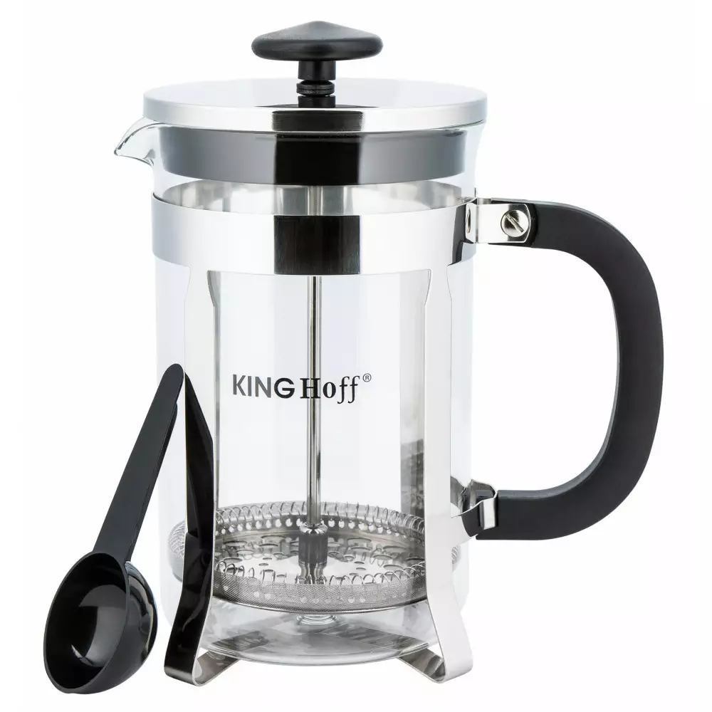 Szklany zaparzacz KingHoff KH 4838 do herbaty ziół kawy dzbanek