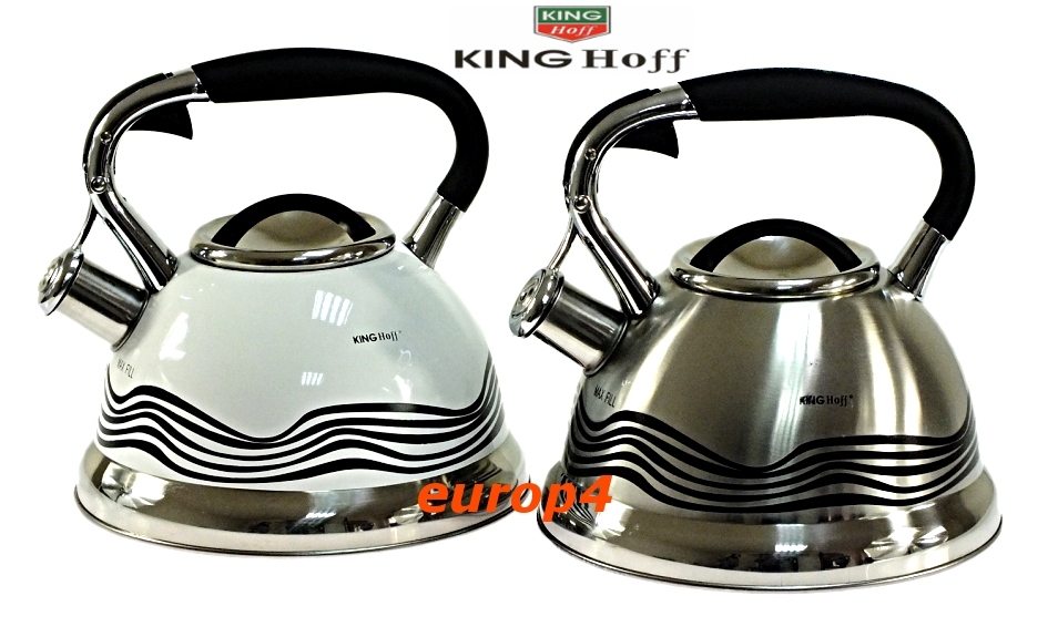 Czajnik tradycyjny KINGHOFF KH 3796 z gwizdkiem INDUKCJA metal stalowy