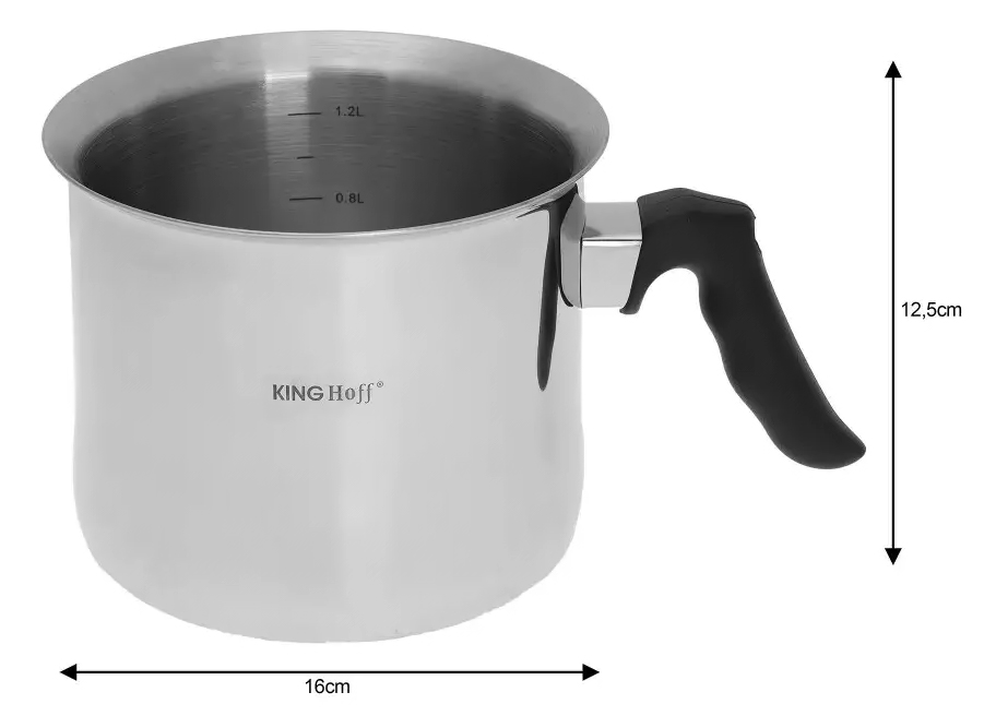 Garnek do mleka NIE WYKIPI bez pokrywki 1.5 litra KH 3109 Kinghoff