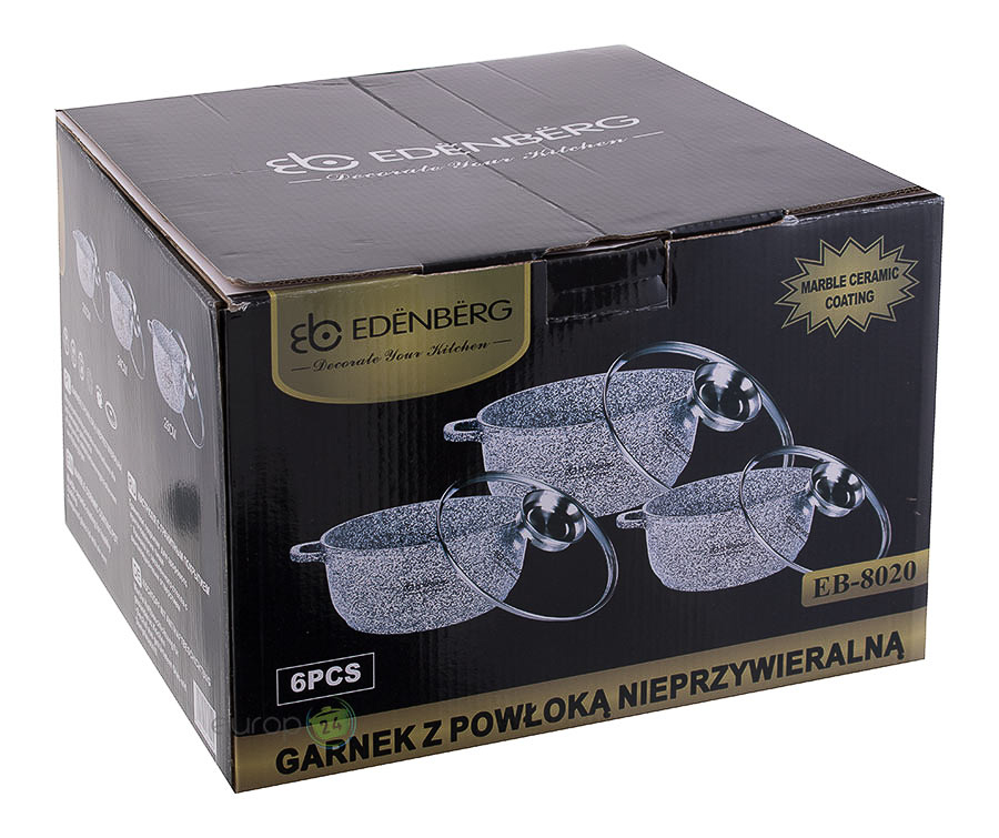 Zestaw garnków marmurowych Edenberg EB 8020 - pudełko