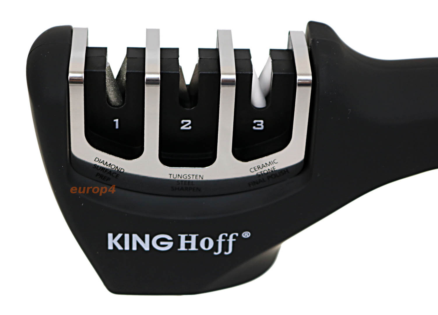 Ostrzałka KingHoff KH 1116 do noży noża potrójna zestaw Osełka