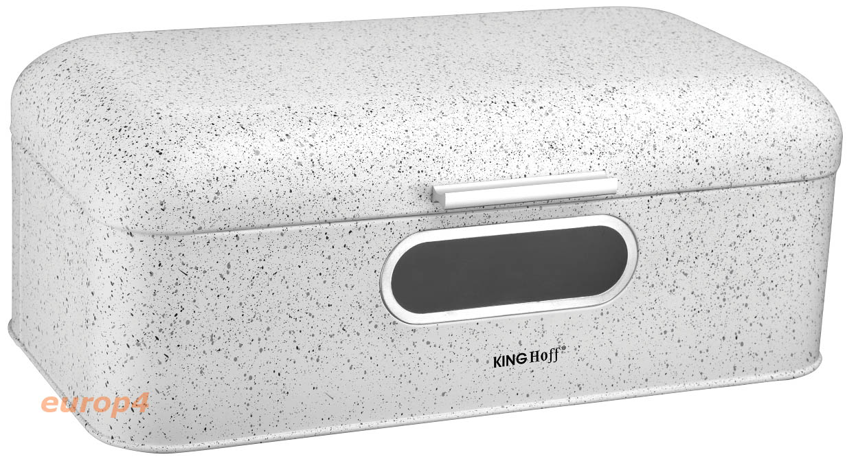 Chlebak metalowy KingHoff KH 1076 biały marmur