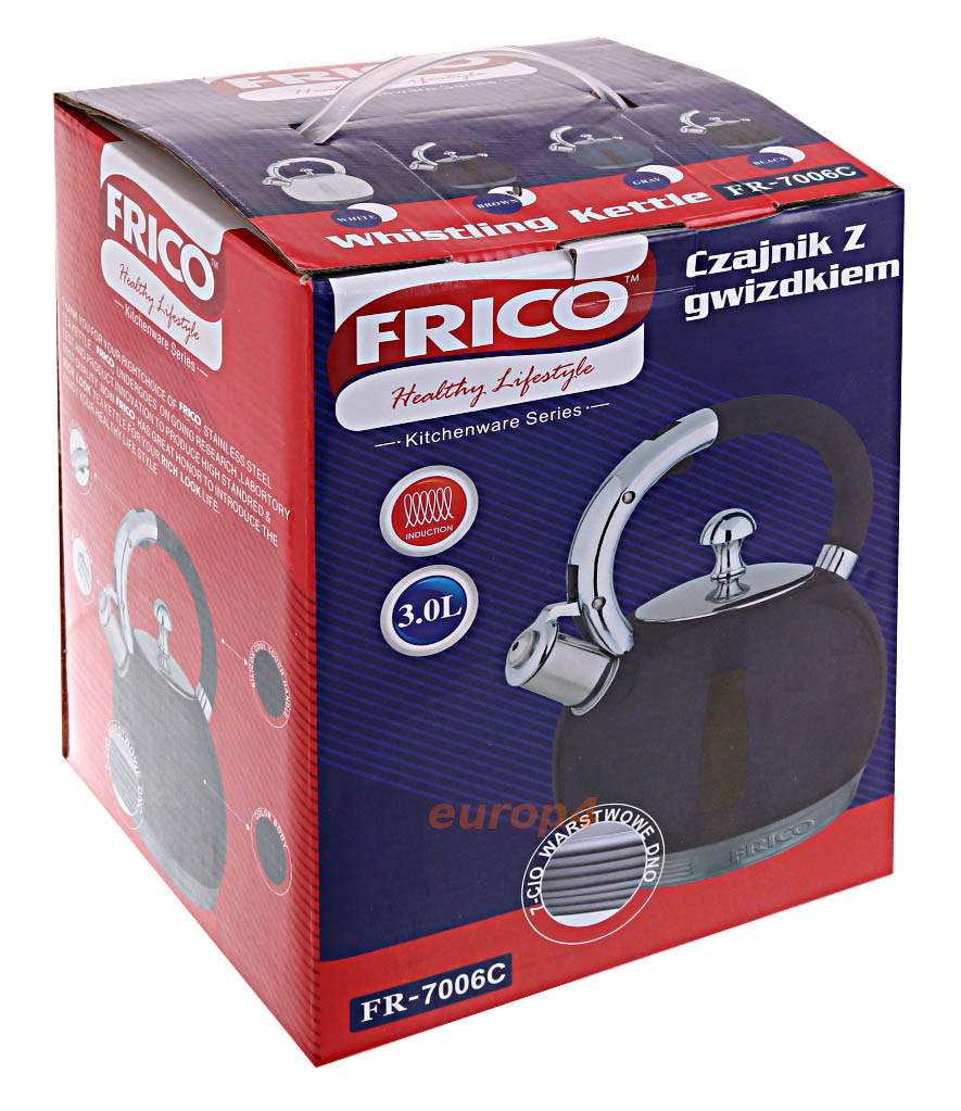 Czajnik Frico FR 7006 C z gwizdkiem Stalowy metal 3 Indukcja