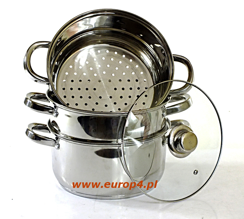 Garnek Saubach SB 2574 2555- 24 cm garnki do gotowania na parze PAROWAR