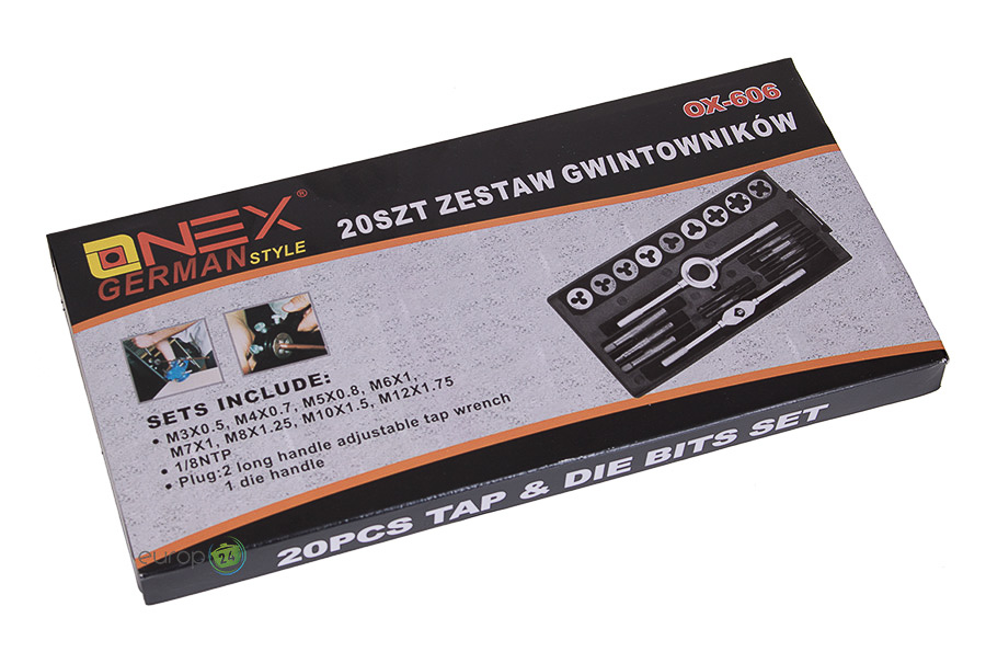 Zestaw gwintowników i narzynek Onex OX 606