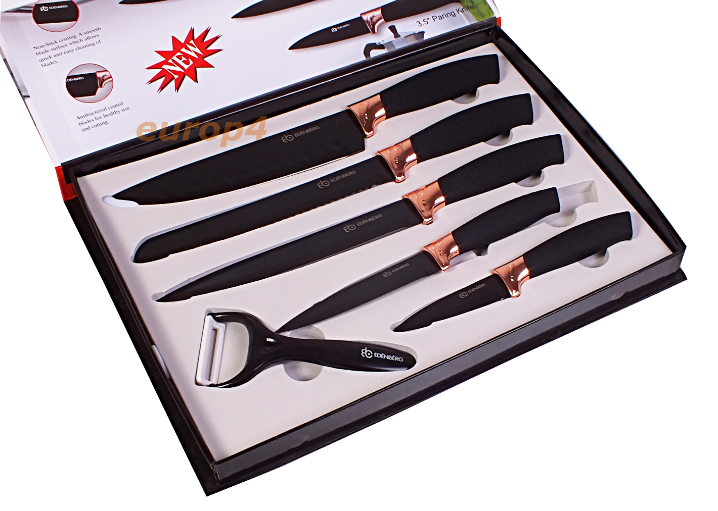 Noże Edenberg EB 7776 kuchenne stalowe SOLIDNE nóż zestaw