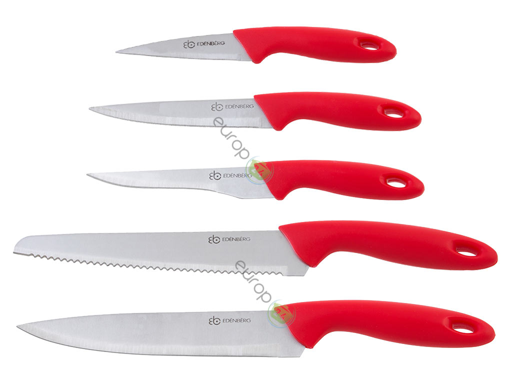 Noże z czerwoną rączką Edenberg EB 921