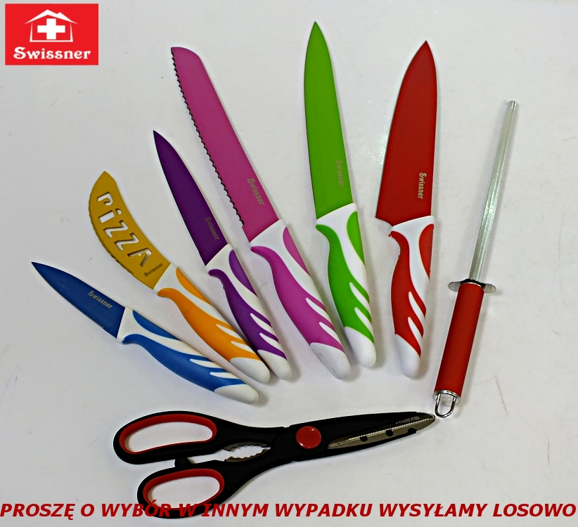Noże Royality Line RL 1610 kuchenne ceramiczne+stojak zestaw nóż kp