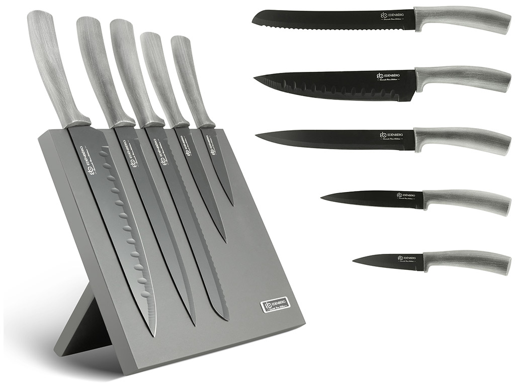 Zestaw 5 stalowych noży w stojaku Edenberg EB 957