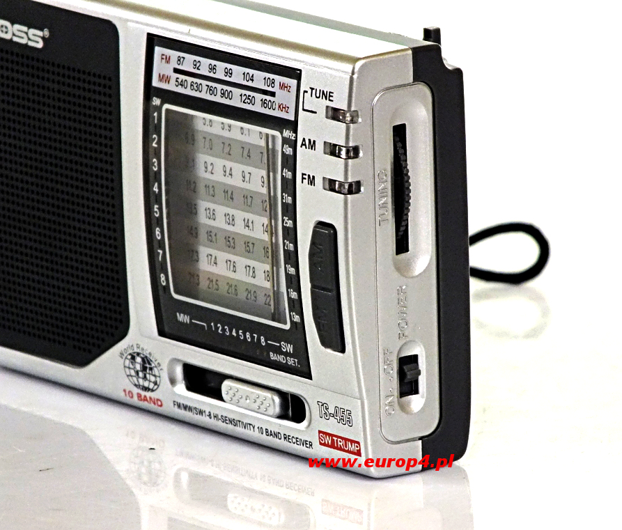 Radio Tiross TS 455 przenośne mini na baterie na plaże