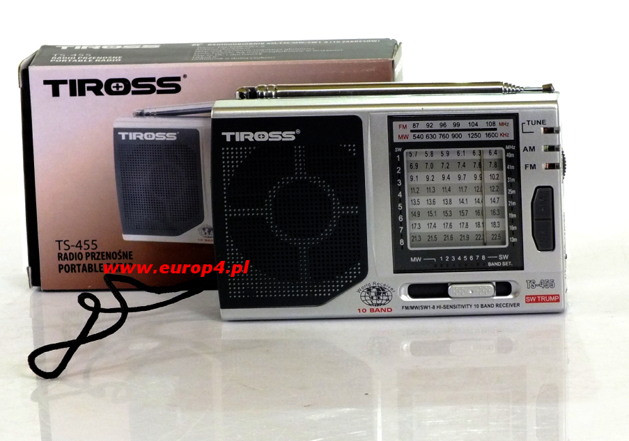 Radio Tiross TS 455 przenośne mini na baterie na plaże