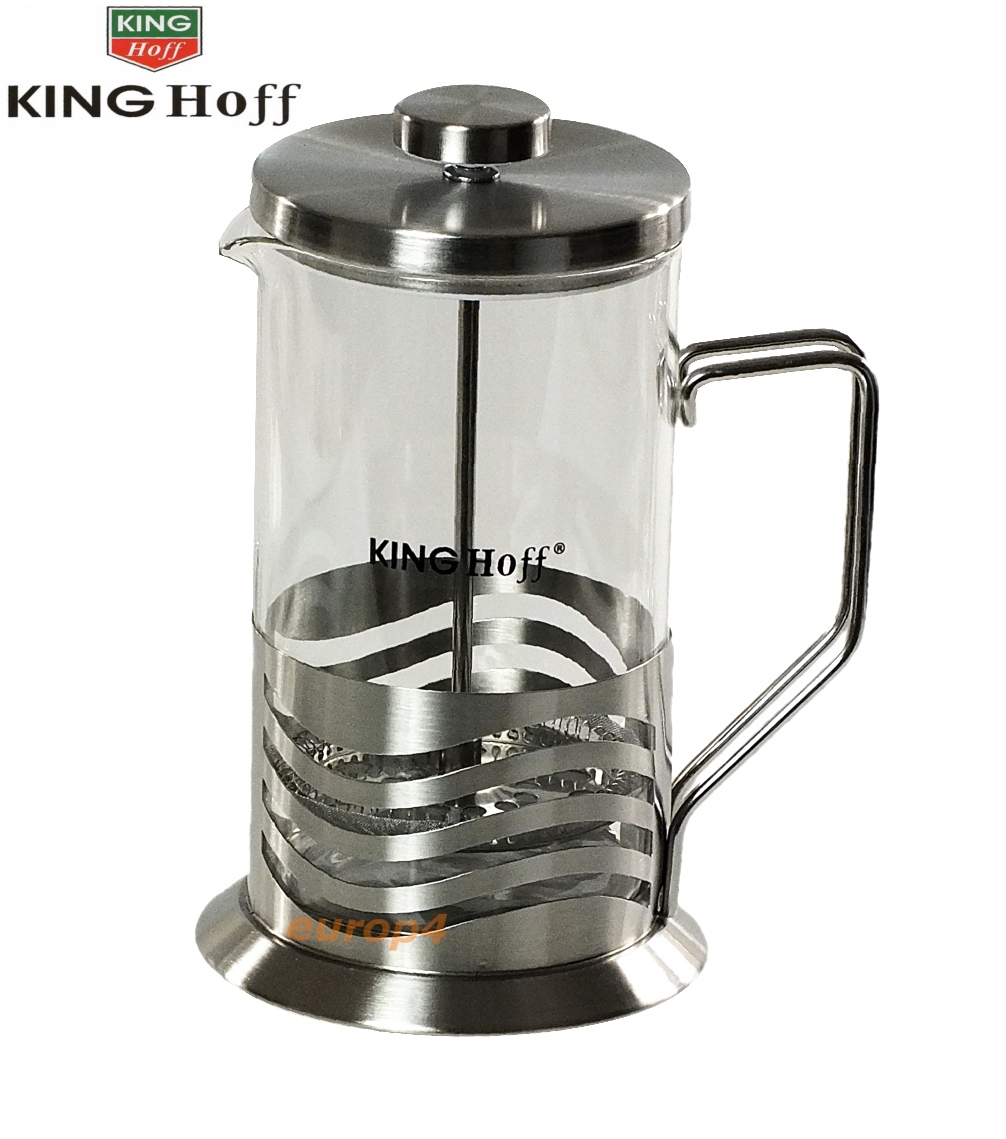 Szklany zaparzacz KingHoff KH 4833 do herbaty 350 ml ziół kawy dzbanek
