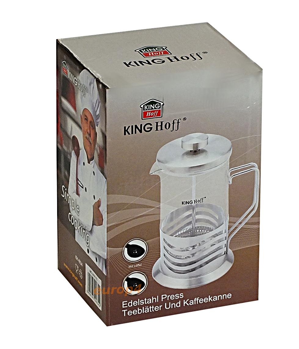 Szklany zaparzacz KingHoff KH 4834  do herbaty 600 ml ziół kawy dzbanek