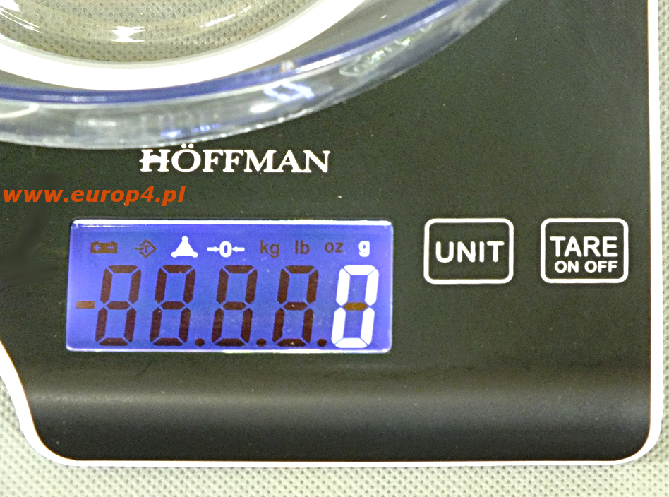 Waga kuchenna cyfrowa Hoffman HF 6309 elektroniczna z miską LCD