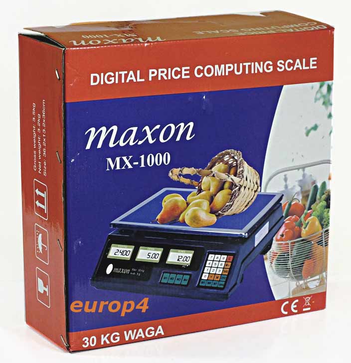 Waga sklepowa Maxon MX 1000 - oryginalne pudełko