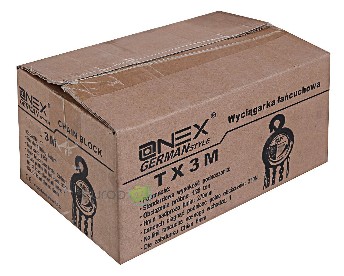 Wyciągarka łańcuchowa Onex OX 459 1 tona Warsztat silnik Ręczna