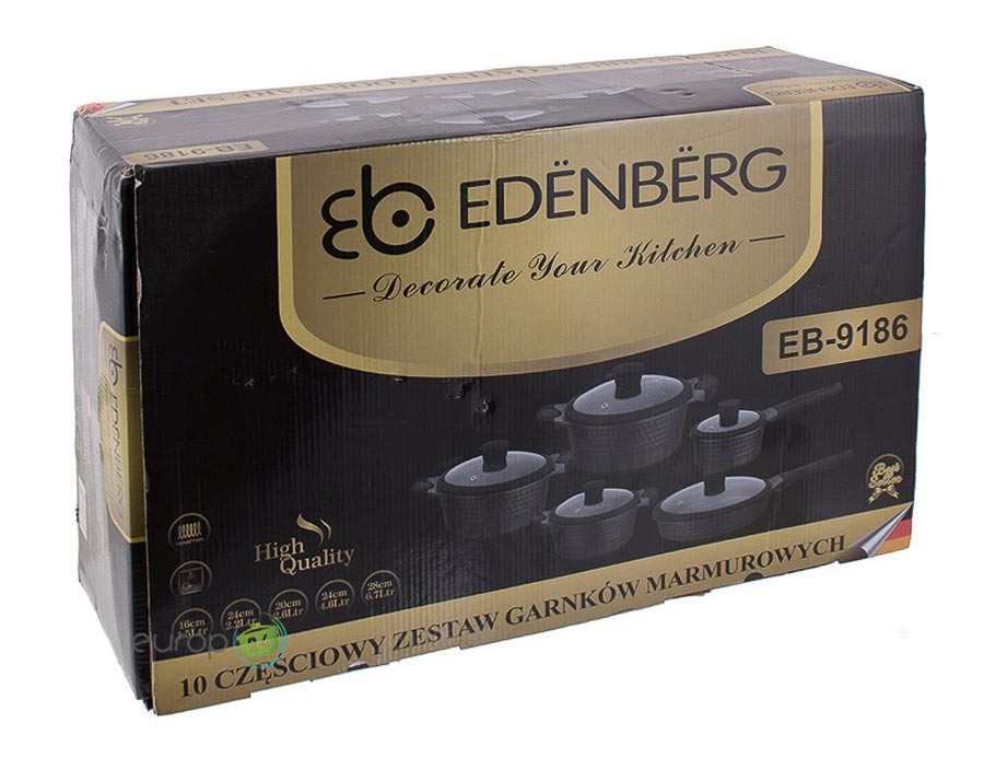 Zestaw garnków marmurowych Edenberg EB 9186 - oryginalne pudełko