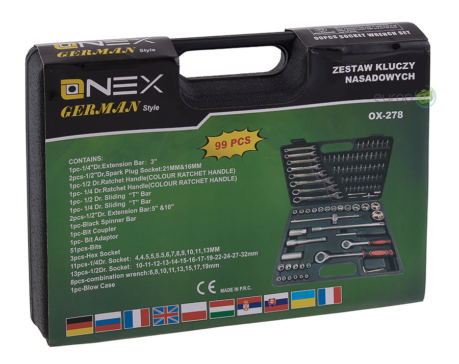 Zestaw kluczy nasadowych Onex OX 278